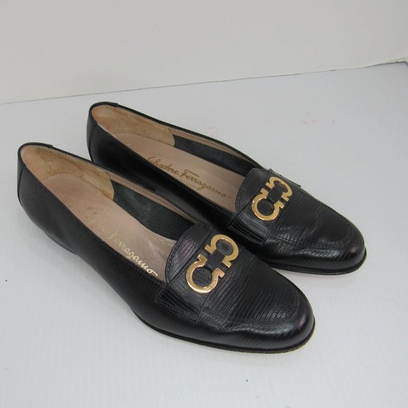 Salvatore Ferragamo Shoes - Salvatore Ferragamo Black Loafer Flat Shoes